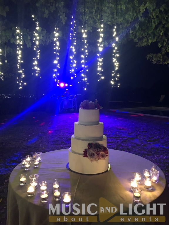 MATRIMONIO BUONVISI VILLA MANSI BERNARDINI - ALLESIMENTO LUCI